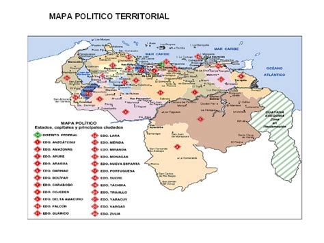 Estados De Venezuela Con Sus Capitales Y Ciudades Principales Armes