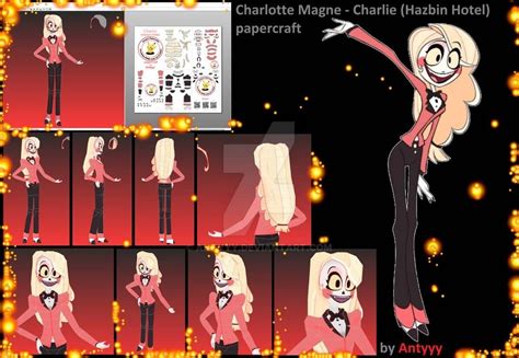 Charlotte Magne Charlie Hazbin Hotel Papercraft By Antyyy On