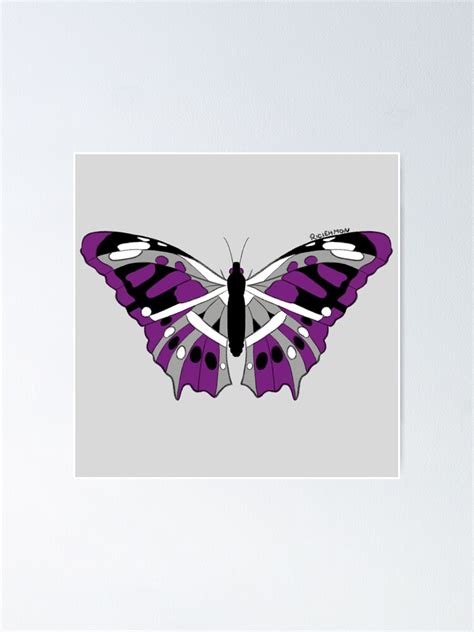 Asexual Butterfly Poster By Riciehmon Redbubble