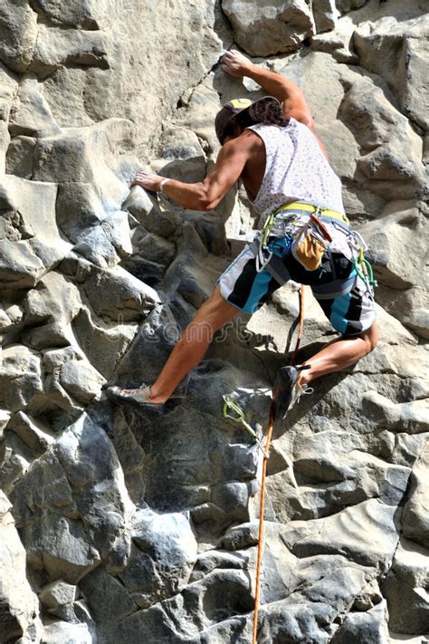 Rock Climbing Man Editorial Stock Image Image Of Childhood 90697744