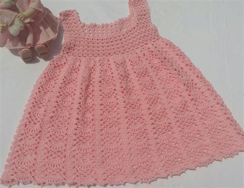 Vestido Para Niña Tejido A Crochet O Ganchillo Crochet Baby Dress