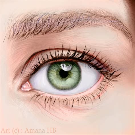 Realistic Eye Digital Painting Drawing by Amana_HB | dragoart.com
