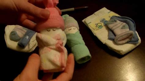 The baby shower checklist is long so try not to host the baby shower by yourself. How to make a Miniature Diaper Baby (for baby shower ...