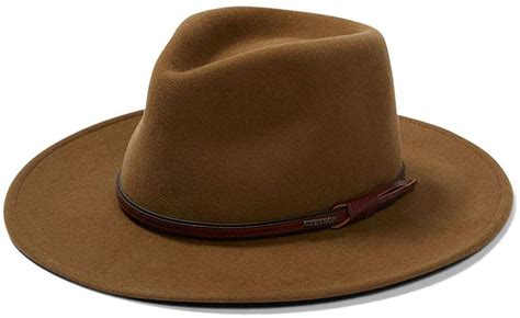 Stetson Bozeman Light Brown Crushable Wool Felt Hat Small At Amazon