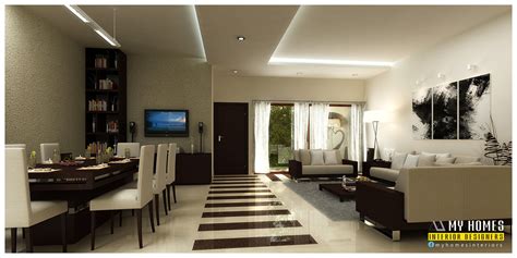 Living Area Home Interiors In Kerala India In Modern Style Trend