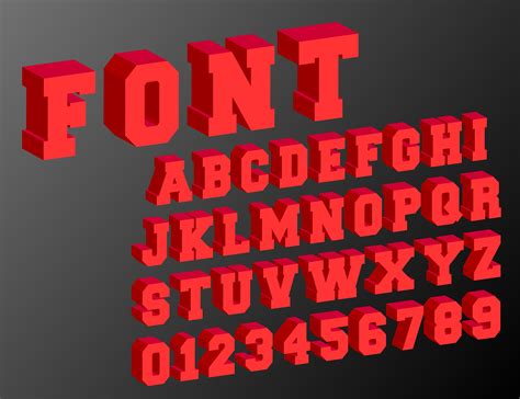 Alphabet font 3d template 683390 - Download Free Vectors ...