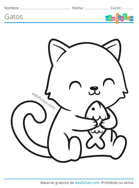 Dibujos De Gatos Para Colorear Imprimir Imágenes De Gatos【pdf】