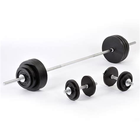 Golds Gym 110kg Cast Iron Barbell and Dumbbell Weight Set - Sweatband.com