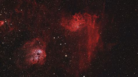 Download Wallpaper 1920x1080 Nebula Space Red Stars Glow Full Hd
