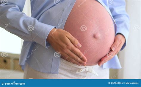 Pregnant Mother Rubbing Her Belly Stock Footage Video Of Belly Cute 257840076