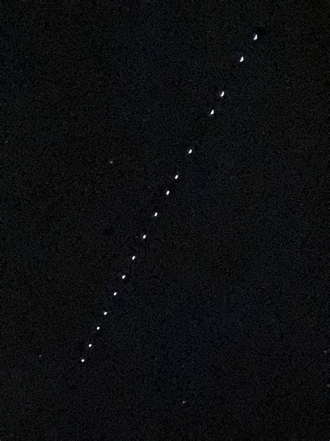 Saw A String Of Lights In The Night Sky They Are Spacex Satellites