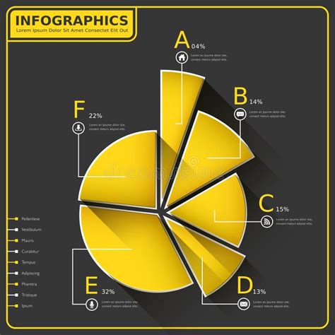 Abstract Pie Chart Infographics Stock Vector Illustration Of