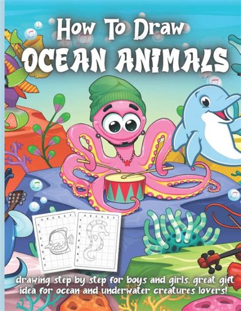 How To Draw Ocean Animals Drawing Step By Step For Boys And Girls