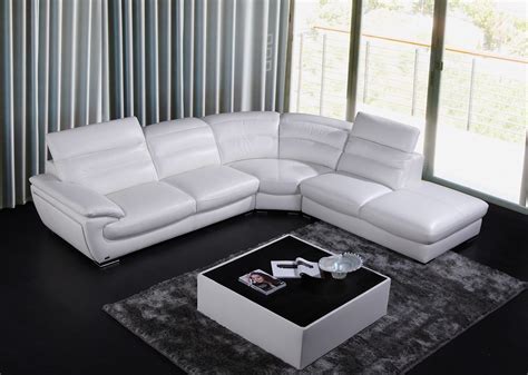 But, in white, it is the cutest. Miracle Contemporary White Leather Sectional Sofa