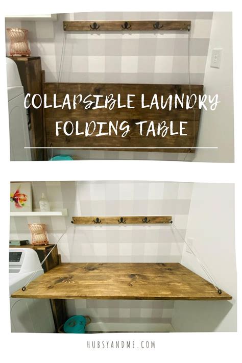 Collapsible Laundry Folding Table Hubsy And Me Laundry Room Decor