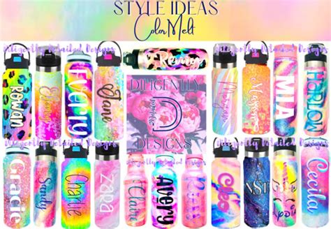 Design Your Own Glitter Water Bottle Personalized Glitter Etsy