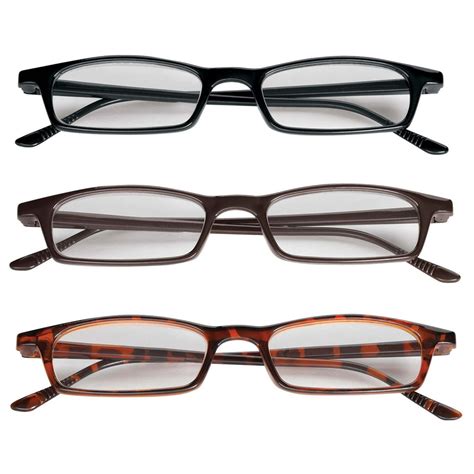 3 Pair Value Pack Reading Glasses Magnification 500x