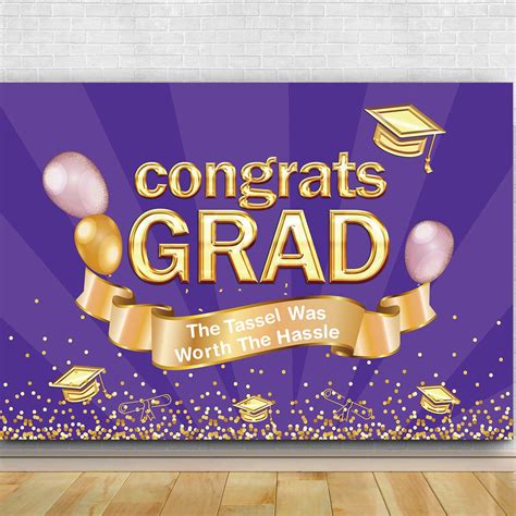 Buy Agantree Art Graduation Party Photography Backdrop Congrats Grad