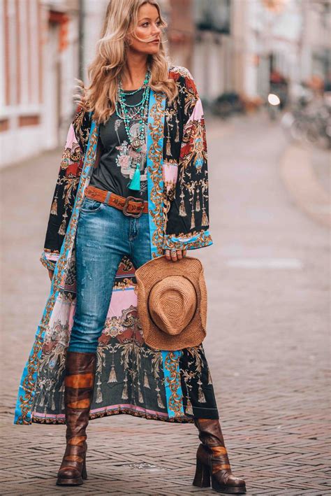 Bohemian Chic Hippie Style Kimono Bohemian Style Kimono Boho Outfits