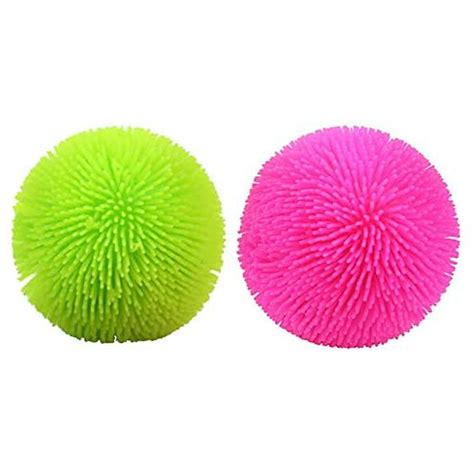 2 Doh Filled Puffer Balls Super Soft Doh Filled Stretch Balls Ultra Squishy And Moldable