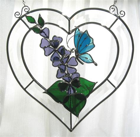 Butterfly Crystal Heart Studio One Art Glass