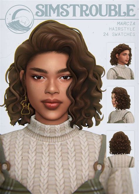 Marcia By Simstrouble Simstrouble On Patreon In 2022 Sims Hair