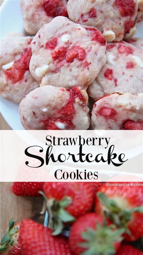 Easy Strawberry Shortcake Cookies Divas Can Cook Healthyfoodrecipes Easy Cookie Recipes Easy
