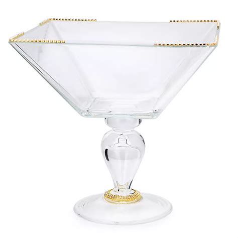 Classic Touch Prism Glass Salad Bowl Bed Bath And Beyond