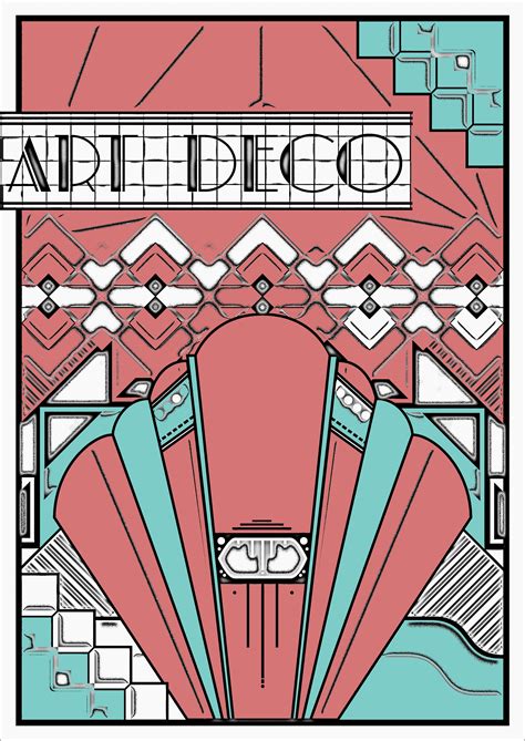 This coloring book is full of happy, smiling, beautiful art deco for kids, teens and adults. "Art deco" - Coloring pages for adults | JustColor