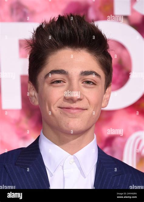 Asher Angel At The Isnt It Romantic World Premiere Held At The Theatre At Ace Hotel Stock
