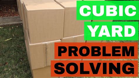 How Much Is A Cubic Yard Easy Way To Understand Math Youtube