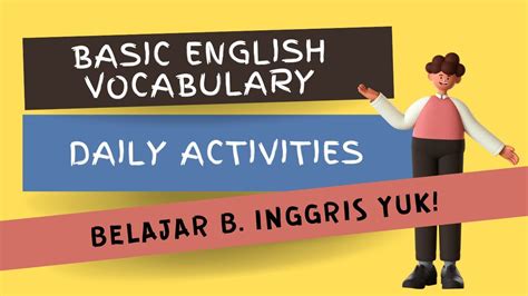 Daily Activities Basic English Vocabulary Lesson 3 Youtube