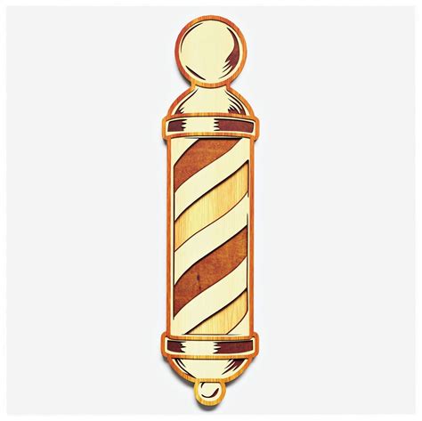 Barber Pole Layered Design For Cutting Vector File For Laser Etsy