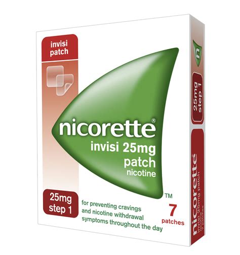 nicorette invisi 25mg patch step 1 stop smoking chemist direct