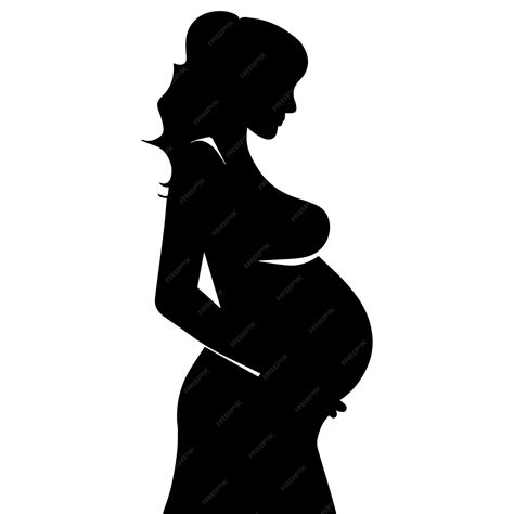 premium vector a pregnancy women vector silhouette