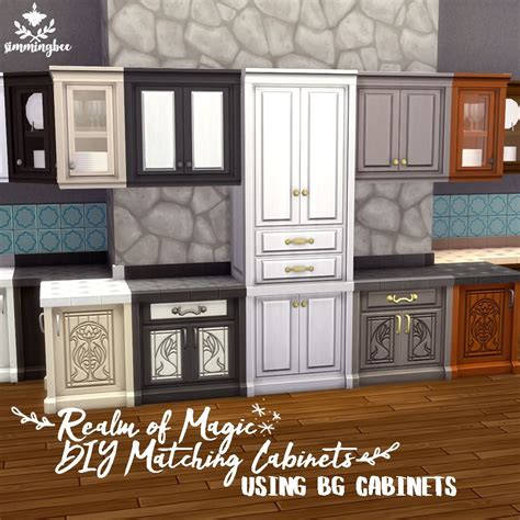 Bg Cabinets Recolored To Match Rom Counters Sims 4 Kitchen Sims
