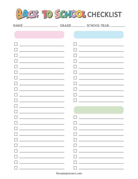 Kids Routine Checklists To Make School Days Easy Free