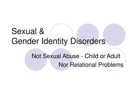 Ppt Sexual And Gender Identity Disorders Powerpoint Presentation Id