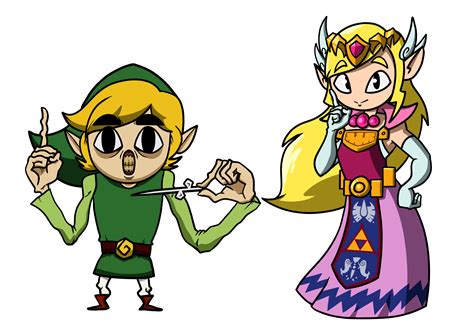 Toon Link And Zelda By Zanzie On Newgrounds