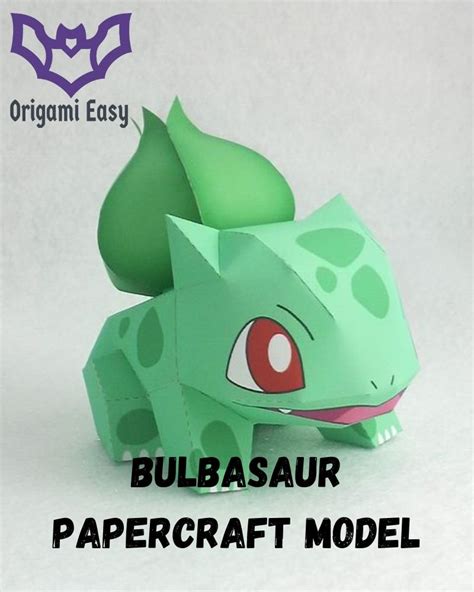 Bulbasaur Papercraft Model Pdf Printable Origami Easy Papercraft