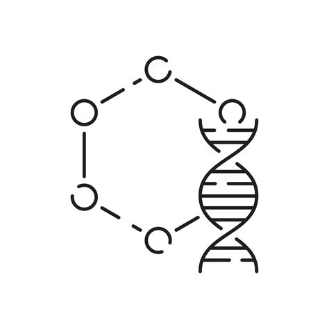 Genetic Engineering Vector Line Icon Genetics Lab Research