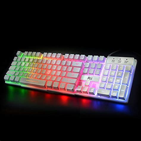 Rii Rk100 Multiple Colors Rainbow Led Backlit Large Size Keyboard