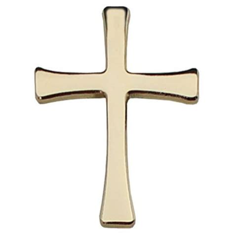 Cross Lapel Pin Gold