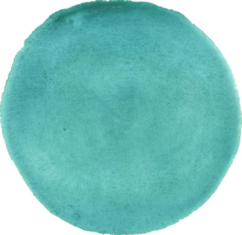 6 Turquoise Watercolor Circle Png Transparent