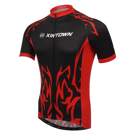 Cycling Jersey Red Men Summer Short Sleeve Tight Pro Team Anti Sweat