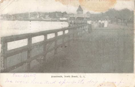 Boardwalk North Beach Long Island New York Ny 1907 Vintage