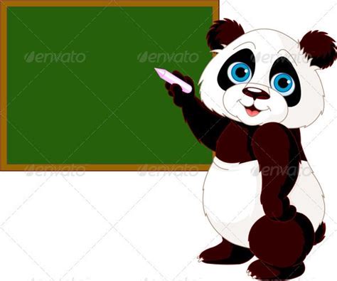 Panda Writing On Blackboard Ecommerce Logo Logo Images And Vector Stock