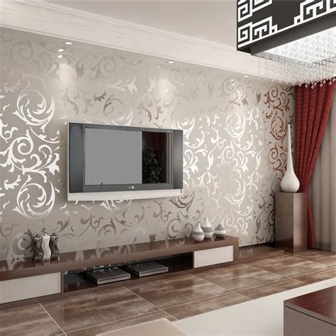 Grey Living Room Wallpaper Zion Modern House