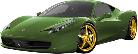 Green Ferrari Car Png Image