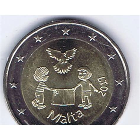 Moneda 2 Euro Comemorativa Malta 2017 Pace Unc Europa Cupru Nichel